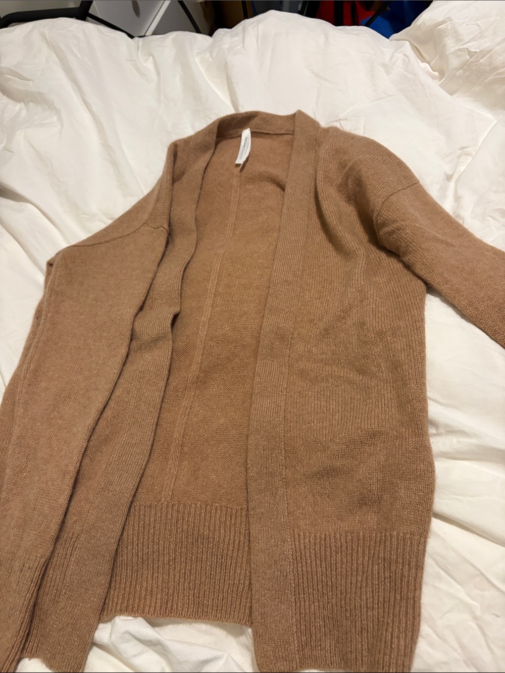 Babaton Open-Front Cardigan in Camel Brown